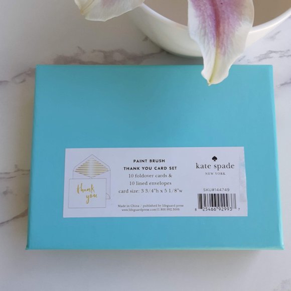 ♠️KATE SPADE Paint Brush Thank You Card Set - Picture 3 of 7
